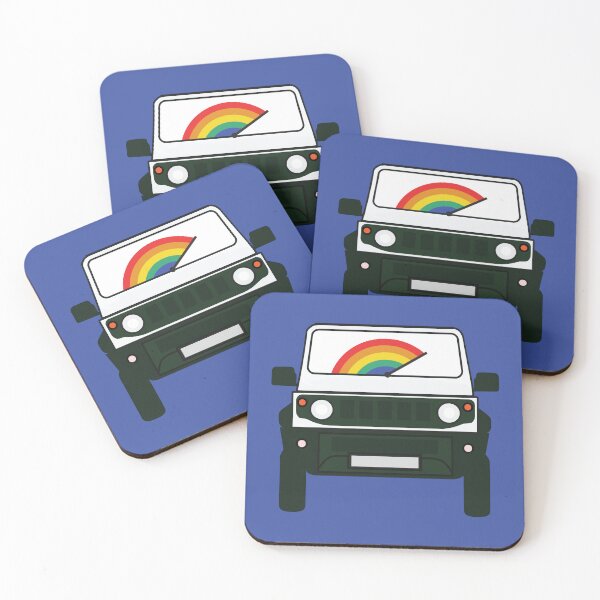 Item preview, White Jimny with Rainbow Windshield designed and sold by stoicjimny.
