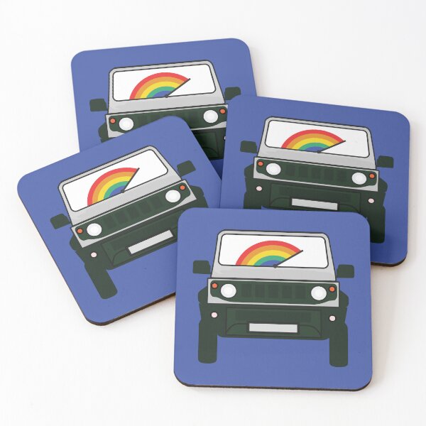 Item preview, Silver Jimny with Rainbow Windshield designed and sold by stoicjimny.