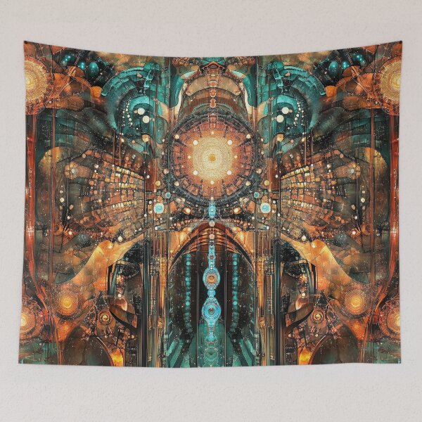 Item preview, Futuristic Cyberpunk Architecture – Abstract Sci-Fi Vision designed and sold by SteadyRolling.