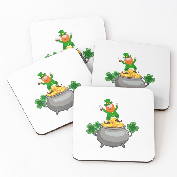 Item preview, Leprechaun with pot full of gold designed and sold by babanovaesha.