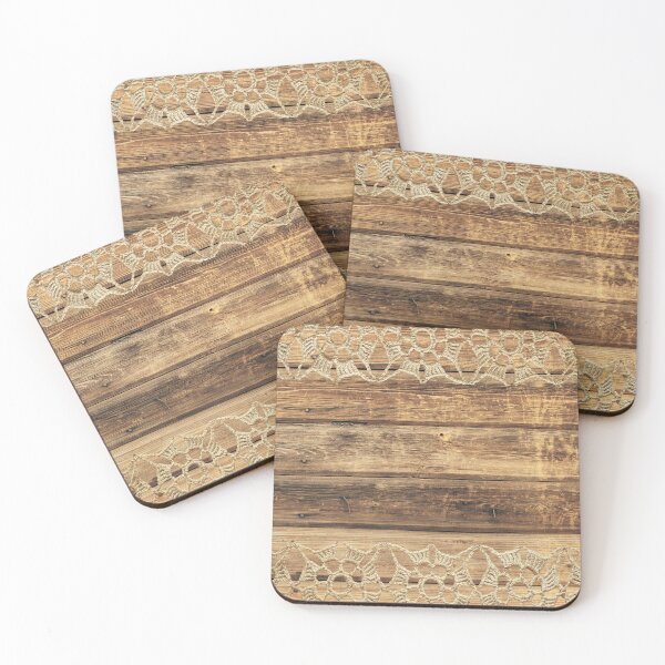 Item preview, Rustic Wood-Plank Wall Overlaid with "Macrame"   designed and sold by CountyKent.