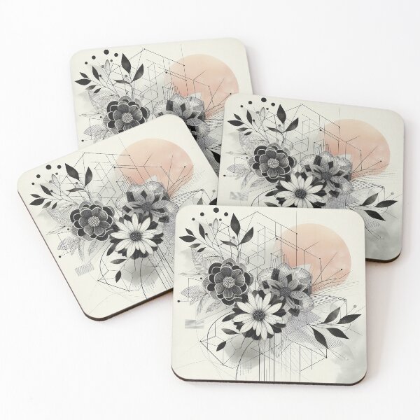 Item preview, Modern Floral Black and White Abstract Flower designed and sold by GraphicsClub.