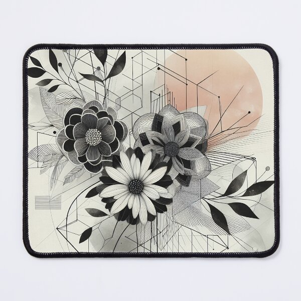 Item preview, Modern Floral Black and White Abstract Flower designed and sold by GraphicsClub.