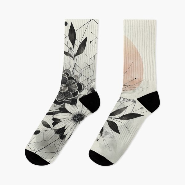 Item preview, Modern Floral Black and White Abstract Flower designed and sold by GraphicsClub.