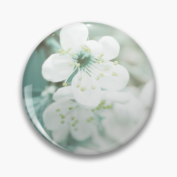 Item preview, Retro Apple Blossoms White on Green designed and sold by CountyKent.