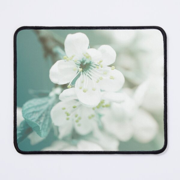 Item preview, Retro Apple Blossoms White on Green designed and sold by CountyKent.
