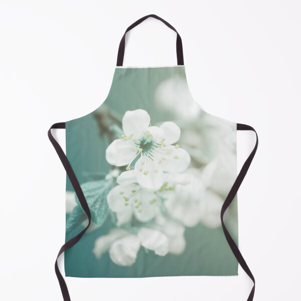Item preview, Retro Apple Blossoms White on Green designed and sold by CountyKent.
