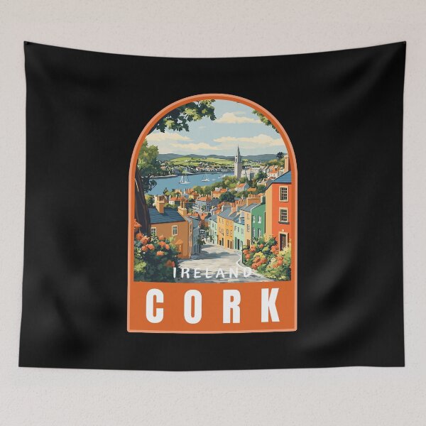 Item preview, Cork in Ireland Vintage Travel Art Emblem designed and sold by MaateoDesign.