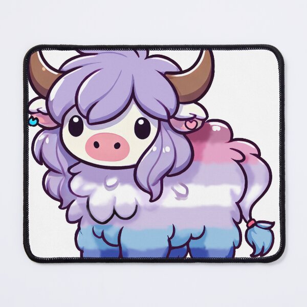 Item preview, Bigender Pride Highland Cow designed and sold by Rhysy-Peasy.