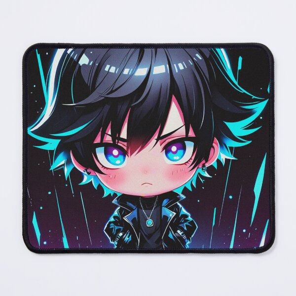 Item preview, Retro 90s Anime Chibi Male Art Prints and Home Decor designed and sold by RetroRebootShop.
