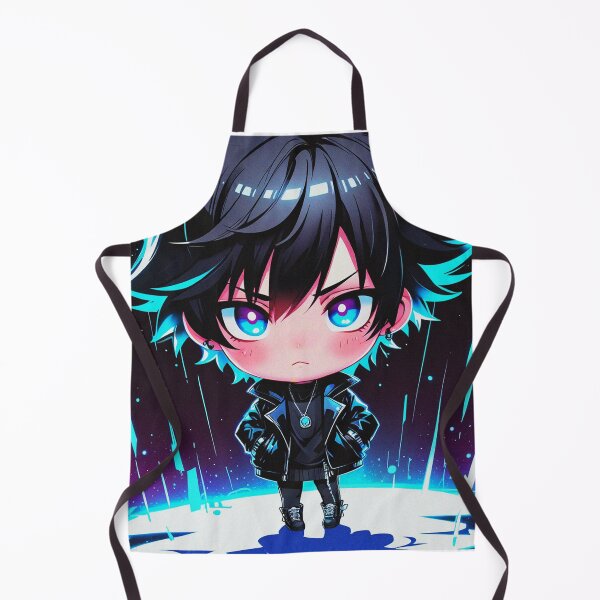Item preview, Retro 90s Anime Chibi Male Art Prints and Home Decor designed and sold by RetroRebootShop.
