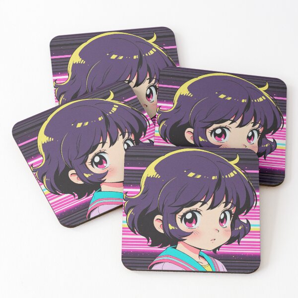 Item preview,  Vaporwave Chibi Male Pastel 90s Anime Phone Cases and Stickers designed and sold by RetroRebootShop.