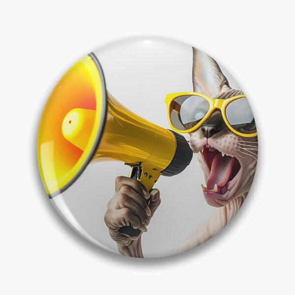 Item preview, Cat in sunglasses with megaphone designed and sold by anytka.