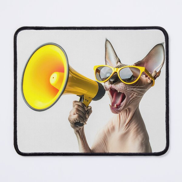 Item preview, Cat in sunglasses with megaphone designed and sold by anytka.