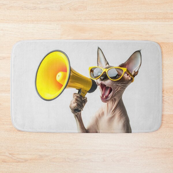 Item preview, Cat in sunglasses with megaphone designed and sold by anytka.