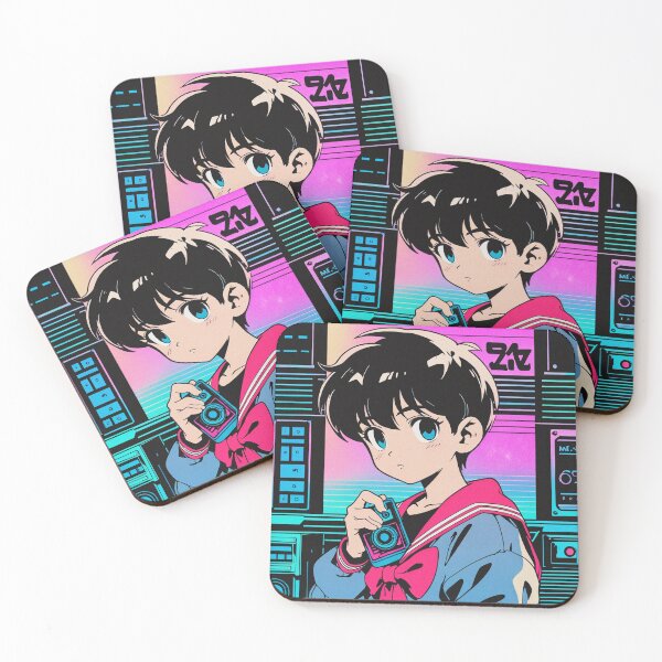 Item preview, Detailed Chibi Male 90s Anime Illustration - Unique Gifts designed and sold by RetroRebootShop.