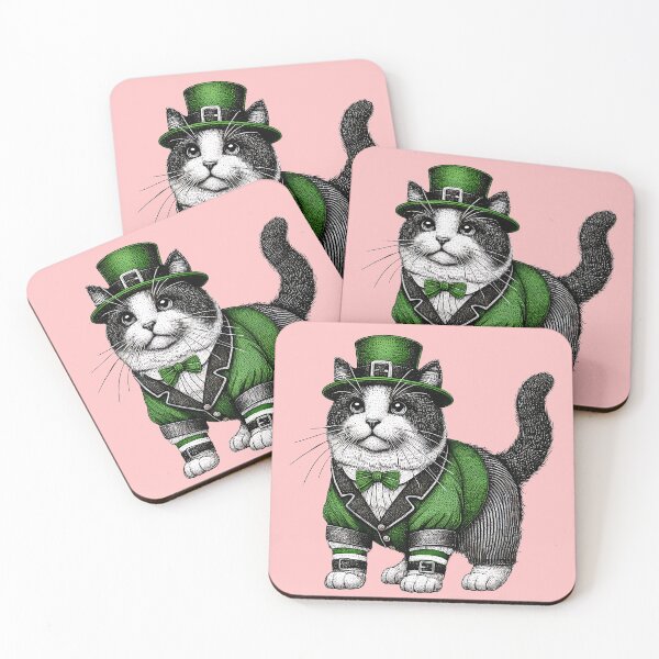 Item preview, Lucky Cat in Green - St. Patrick’s Day designed and sold by TSQ.