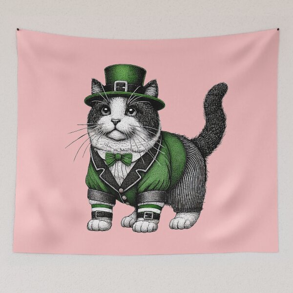 Item preview, Lucky Cat in Green - St. Patrick’s Day designed and sold by TSQ.