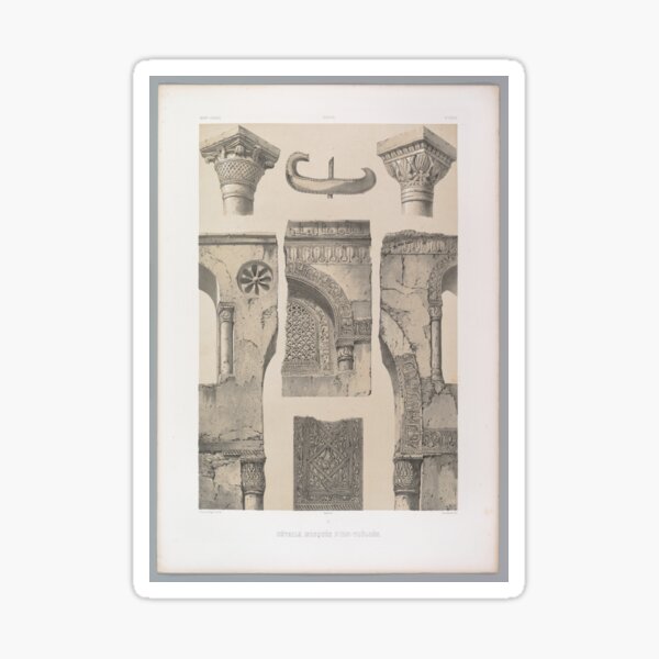 Artikel-Vorschau von Lithographie 1843 der Moschee von Ibn Tulun, designt und verkauft von botanicalworks.