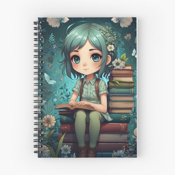 Item preview, Chibi Bookworm – Vintage Aesthetic Reader designed and sold by MusesWhispers.
