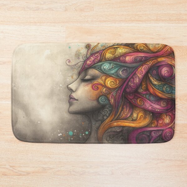 Item preview, Colorful woman with stylish hair designed and sold by anytka.