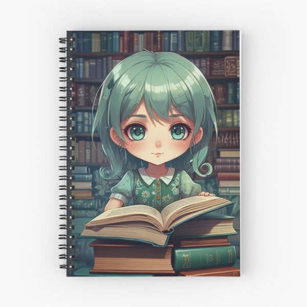 Item preview, Chibi Bookworm – Vintage Aesthetic Reader designed and sold by MusesWhispers.