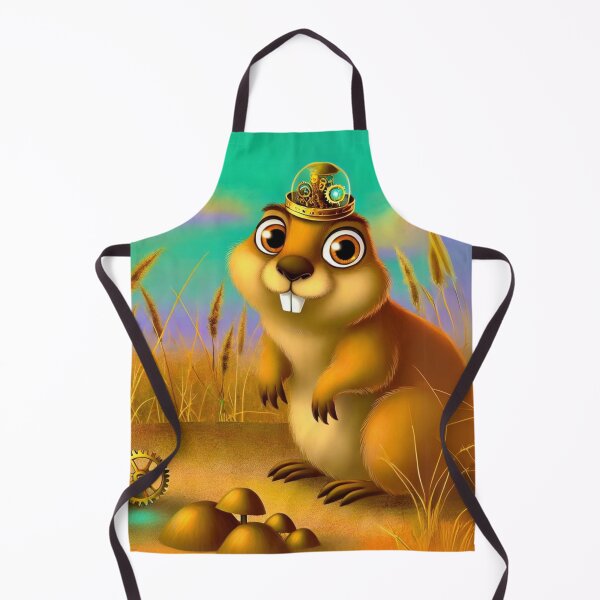Item preview, Steampunk Prairie Dog in Golden Fields designed and sold by Sillytoe.