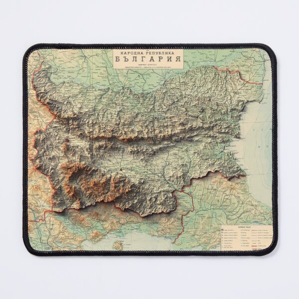 Item preview, 1919 Bulgaria Relief Map 3D digitally-rendered designed and sold by ThinkAboutMaps.
