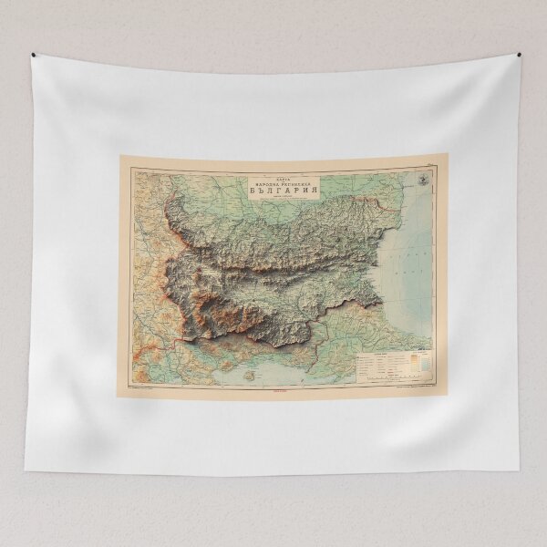 Item preview, 1919 Bulgaria Relief Map 3D digitally-rendered designed and sold by ThinkAboutMaps.