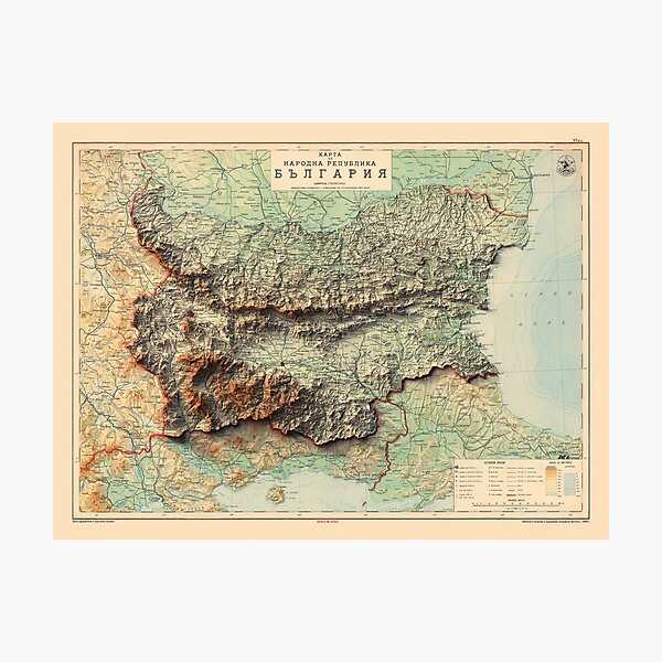 Item preview, 1919 Bulgaria Relief Map 3D digitally-rendered designed and sold by ThinkAboutMaps.