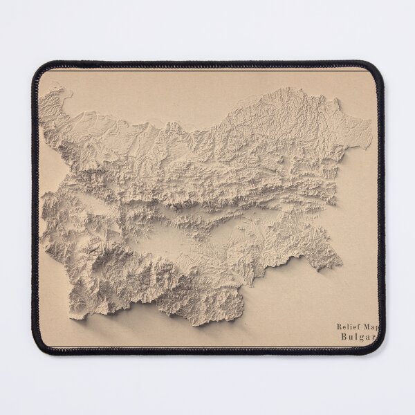 Item preview, Bulgaria Shaded Relief Map 3D digitally rendered designed and sold by ThinkAboutMaps.