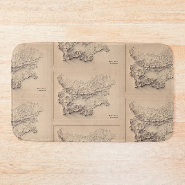 Item preview, Bulgaria Shaded Relief Map 3D digitally rendered designed and sold by ThinkAboutMaps.