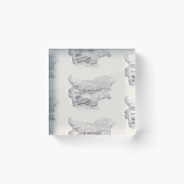 Item preview, Bulgaria Shaded Relief Map 3D digitally rendered designed and sold by ThinkAboutMaps.