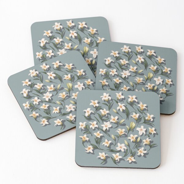 Item preview, White Lilies. Floral Pattern. designed and sold by Lilashakti ⭐️ ⭐️ ⭐️ ⭐️ ⭐️.