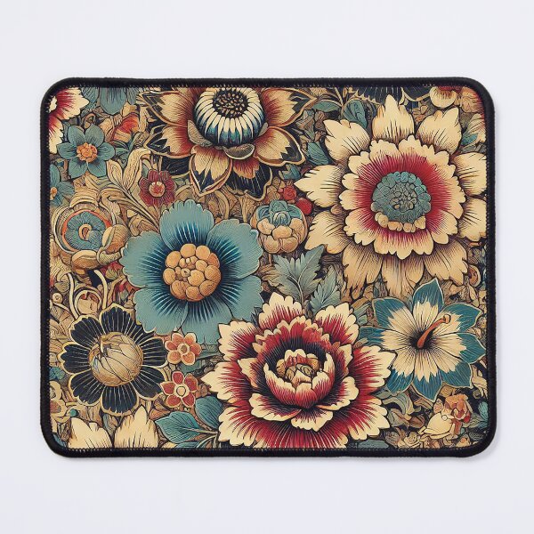 Item preview, Traditional Japanese Floral Pattern – Ornate Vintage Botanical Design designed and sold by Gold Turtle Lina.