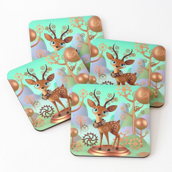 Item preview, Steampunk Roe Deer Fantasy Artwork designed and sold by Sillytoe.