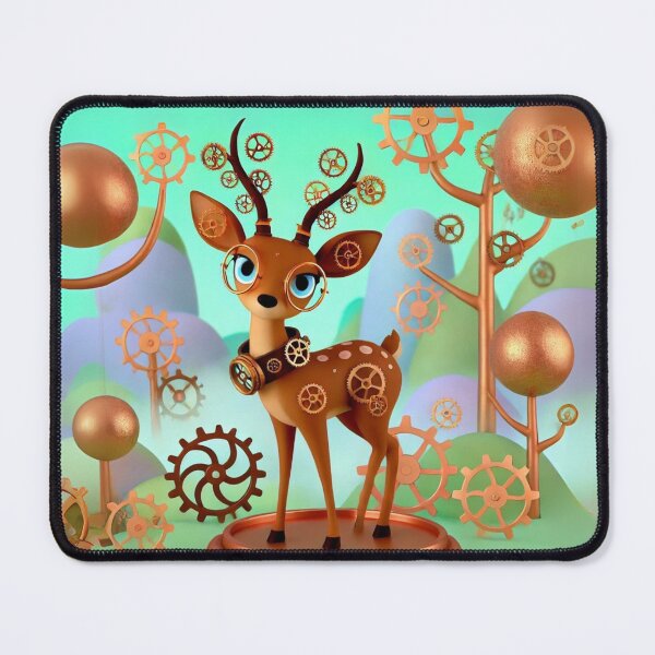 Item preview, Steampunk Roe Deer Fantasy Artwork designed and sold by Sillytoe.