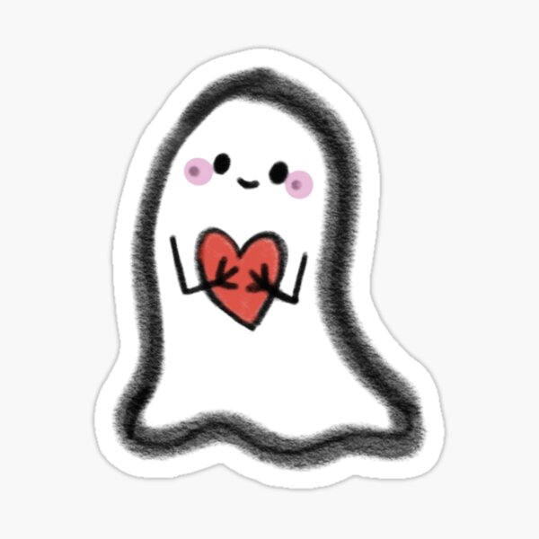 Item preview, Holiday: Ghost w/ Heart! <3 designed and sold by DoodlesByPapaya.