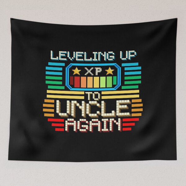 Item preview, Leveling Up to Uncle Again Pixel Retro Design designed and sold by Zeemazoo.