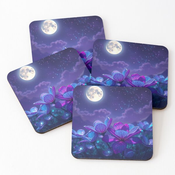 Item preview, Moonflowers Blue and Purple designed and sold by Simplybe1.