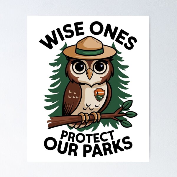 Item preview, Wise Owl Park Ranger – Protect Our Parks Conservation Design designed and sold by LaurenCrest.