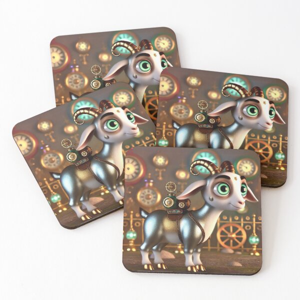 Item preview, Steampunk Saanen Goat with Gears designed and sold by Sillytoe.