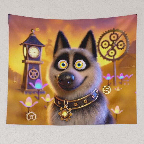 Item preview, Steampunk Sable German Shepherd Fantasy designed and sold by Sillytoe.
