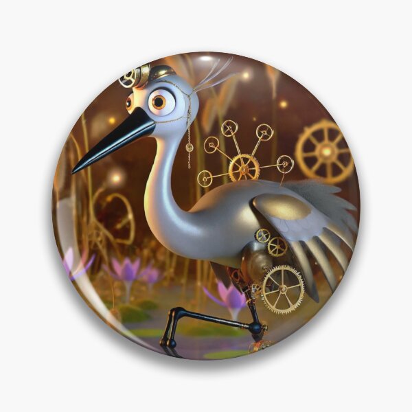 Item preview, Steampunk Sandhill Crane Fantasy designed and sold by Sillytoe.