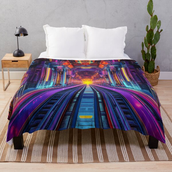 Item preview, Cyberpunk Neon Subway – Futuristic Tunnel Vision designed and sold by SteadyRolling.