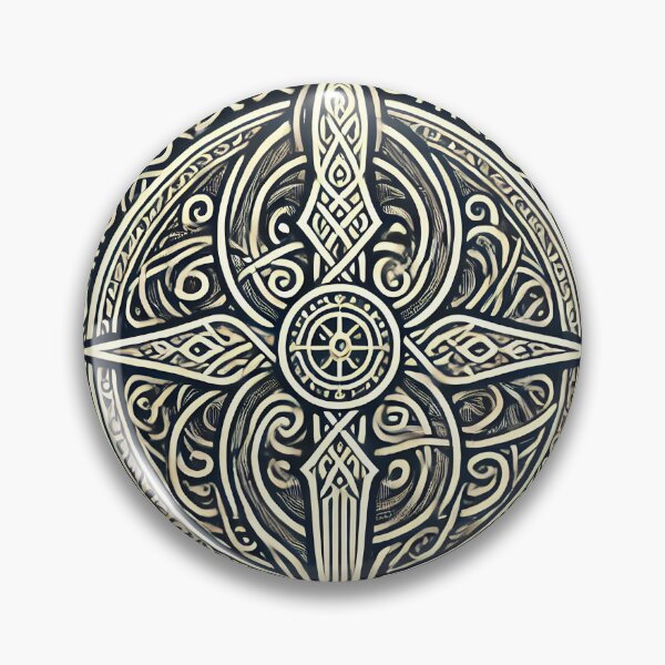 Item preview, Mystical Nordic Compass – Viking Rune Design designed and sold by Chroma Myst.