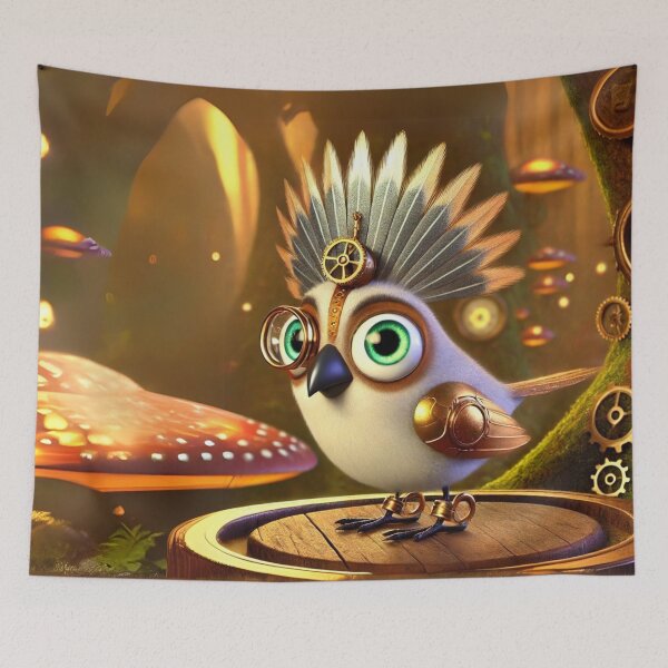 Item preview, Steampunk Scale-Crested Pygmy Tyrant Fantasy designed and sold by Sillytoe.