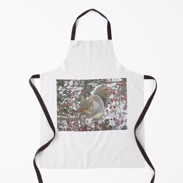 Item preview, Squirrel Munching on Berries on a Snowy Day designed and sold by shopartsyraes.