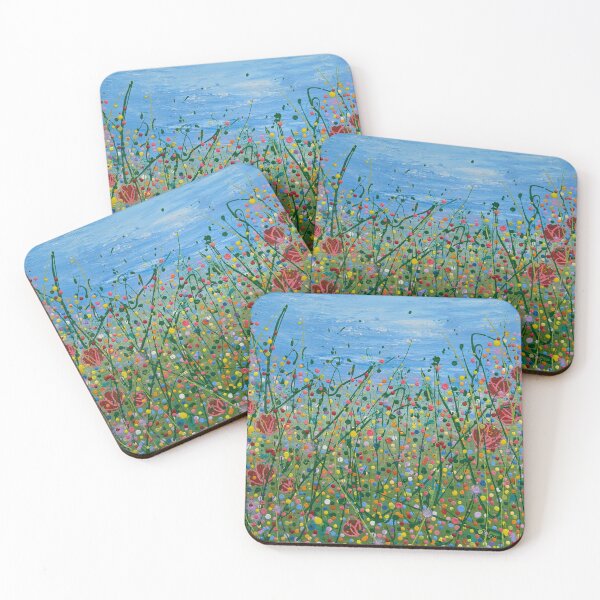 Item preview, Wildflower Celebration, modern abstract floral art designed and sold by NavySloth-Art.