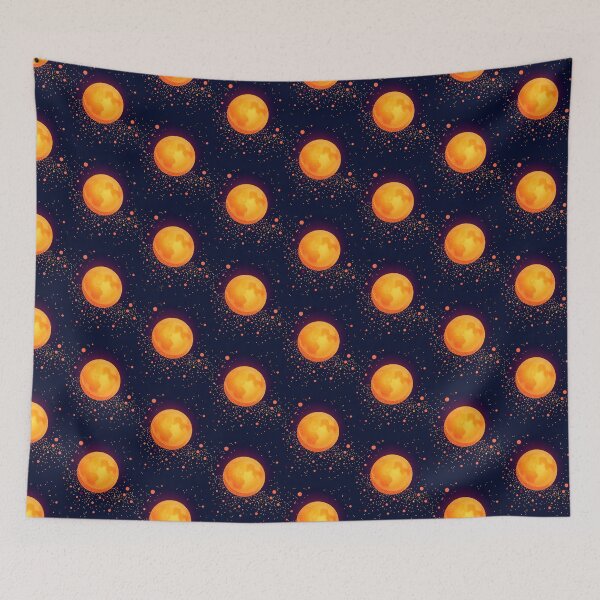 Item preview, Moon Full Glowing Dots Colorful Abstract Digital Art designed and sold by ART ATTACK ZONE.